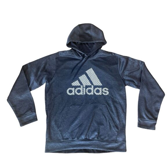 Adidas Team Fleece Logo Hoodie Mens Size Large - Picture 5 of 15